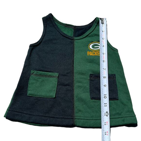 Brandon Sportswear Green Bay Packers Colorblocking Dress Baby Sz 12 Months - Picture 3 of 7